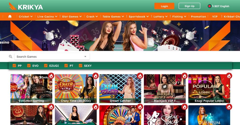 Krikya Online Casino and Sports Betting in Bangladesh Sign Up